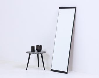 Vintage 1960s Mirror | Mid-Century Hanging Mirror, Wood, Retro, Slanted, Vintage
