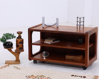 Teak Servierwagen | Danish Design Barwagen | Mid Century Rollwagen