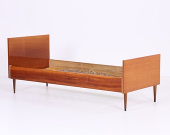 Lit vintage années 60 | Mid Century Spring Core Bed Frame Daybed Day Bed Bois Rétro Années 70