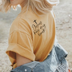 Christian PNG, Jesus has my back Sublimation Design, Trendy Christian Design, Christian Shirt Design, Shirt Back Design Download