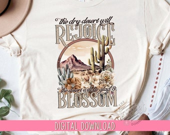 Western PNG Christian Sublimation Designs Downloads, Christian Shirt Design, Bible Verse PNG, Distressed Vintage DTF, Desert Design