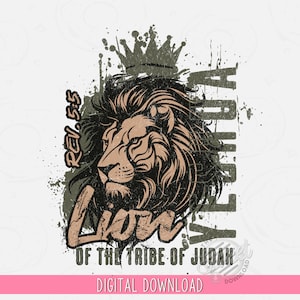 Lion of Judah PNG: Yeshua Christian Shirt Design (Digital Download)