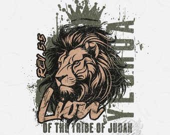 Löwe von Jejuda: Yeshua Christliches T-Shirt Design (Digitaler Download)