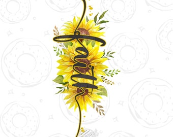 Faith PNG Sublimation Design, Christian PNG Digital Download, Faith Cross with Sunflowers Shirt Design
