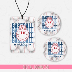 Baseball Air Freshener PNG, Baseball Quote Air Freshener Sublimation Design, Retro Car Coaster PNG, Baseball Car Coaster Sublimation Design