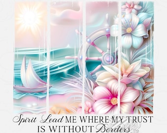 Spirit Lead Me Christian PNG, Ocean Sublimation Design, Summer DTF Shirt Design, Brushstroke Bible Verse Digital Download, Faith Based PNG
