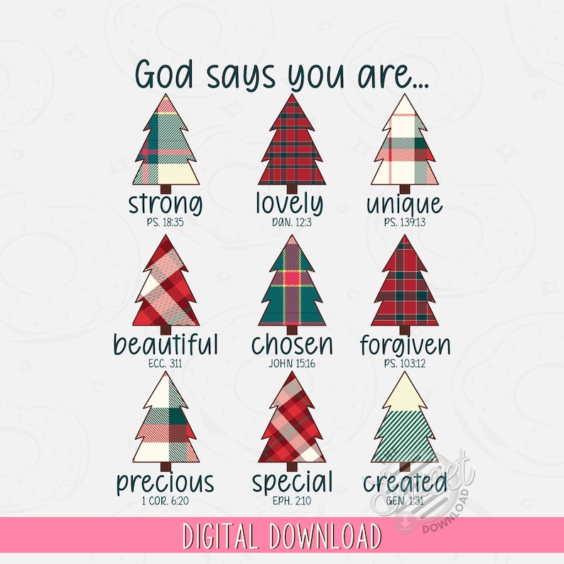 God Says PNG, Christmas Sublimation Design, Winter DTF Shirt Design