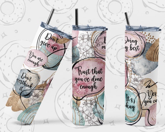 Mental Health Tumbler Wrap, Mental Health Matters Cup 20 oz Skinny Tumbler