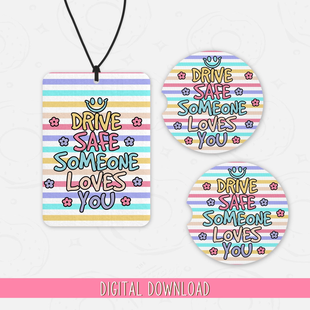 Drive Safe Air Freshener PNG, Retro Air Freshener Sublimation Design