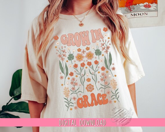 Grown in Grace Groovy Christian Shirt Grown in Grace Groovy Christian Shirt