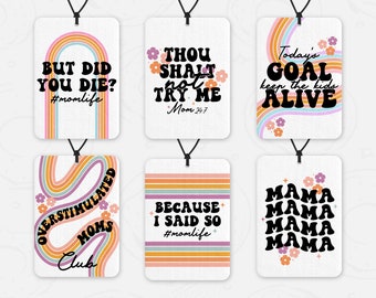 Retro Air Freshener PNG, Mama Air Freshener Sublimation Design, Funny Mom Quote Air Freshener Design, Air Freshener Bundle, Keychain PNG