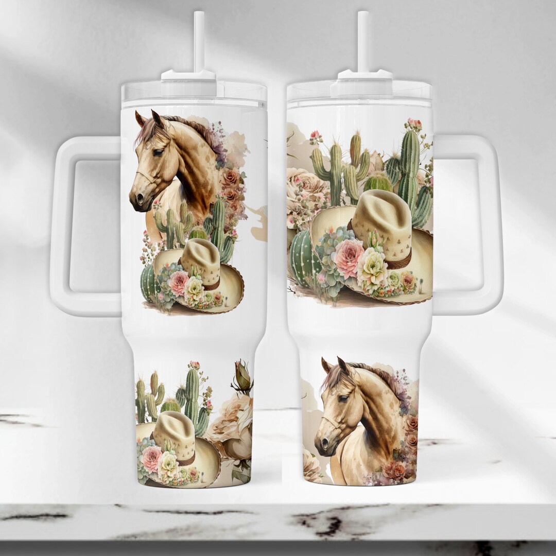 Western 40 Oz Tumbler PNG, Cowgirl 40 Oz Tumbler Wrap, Desert 40 Oz ...