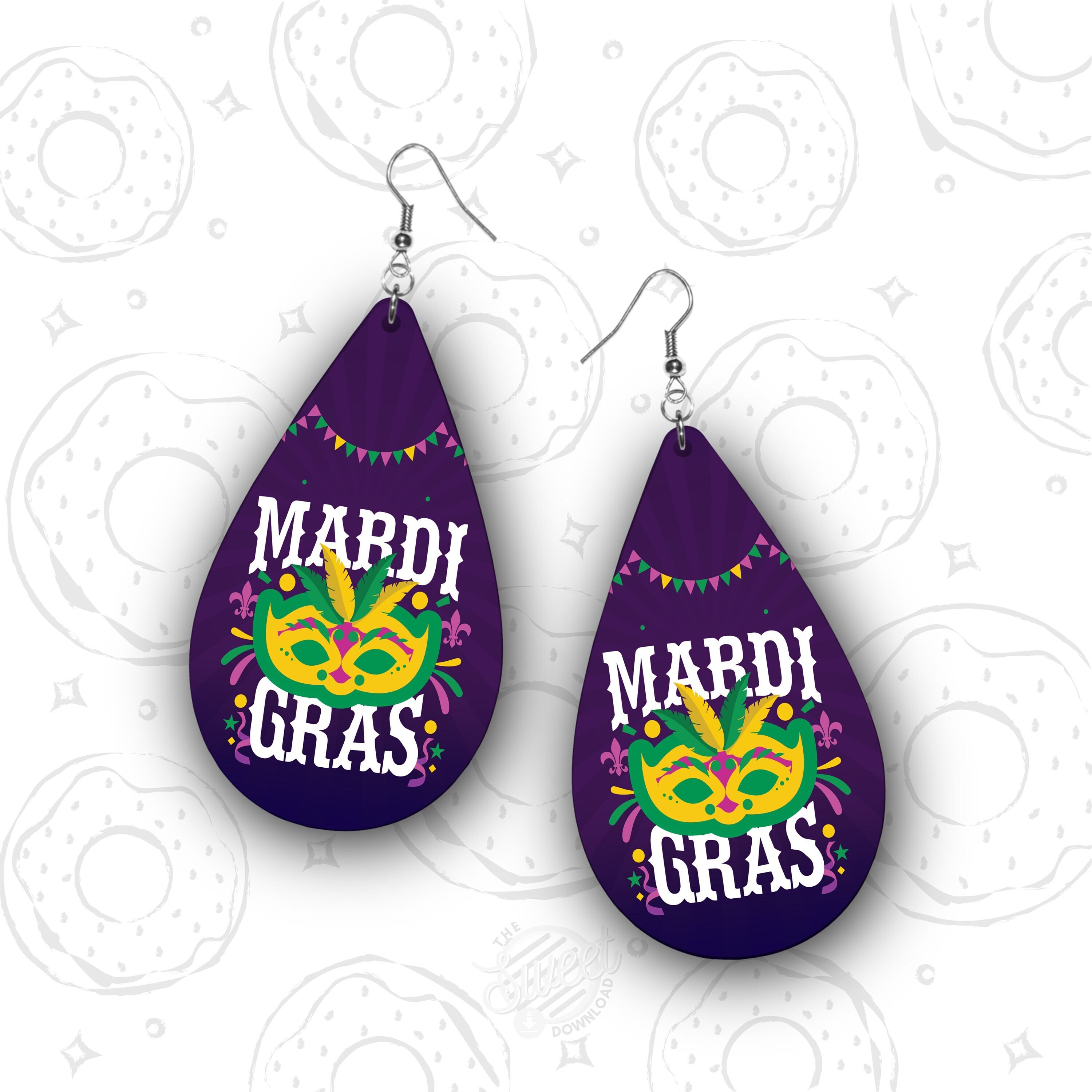 mardi gras earring molds