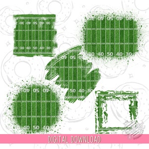 Football Field Sublimation Patches, Football Patches PNG, Football Field Background PNG, Bleach Spot Bundle, Sublimation Design Download