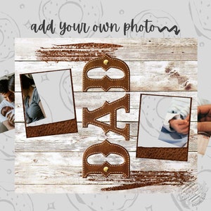Dad Photo Tumbler PNG, Father's Day Tumbler Wrap, Add your own photo Sublimation Tumbler Design, Personalized Dad Photo Tumbler PNG, 20 oz Skinny Tumbler Template