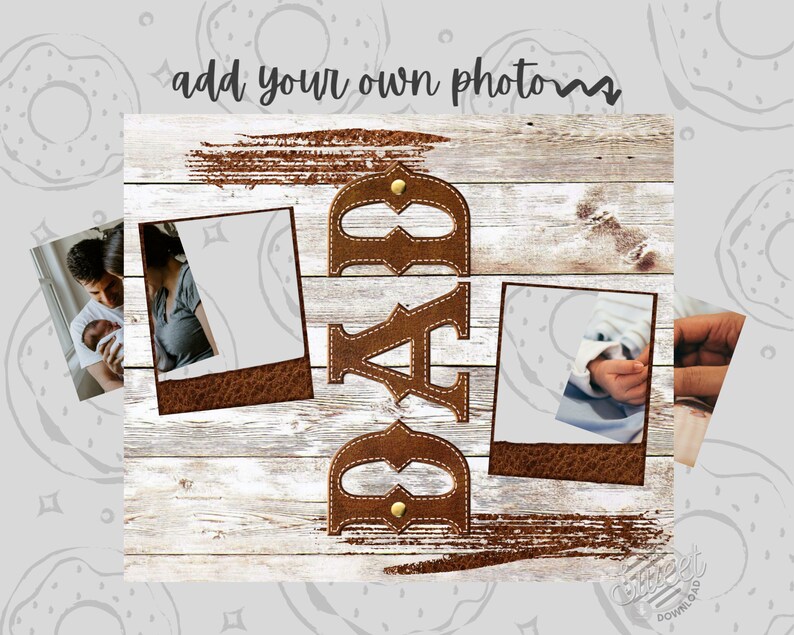 Dad Photo Tumbler PNG, Father's Day Tumbler Wrap, Add your own photo Sublimation Tumbler Design, Personalized Dad Photo Tumbler PNG, 20 oz Skinny Tumbler Template