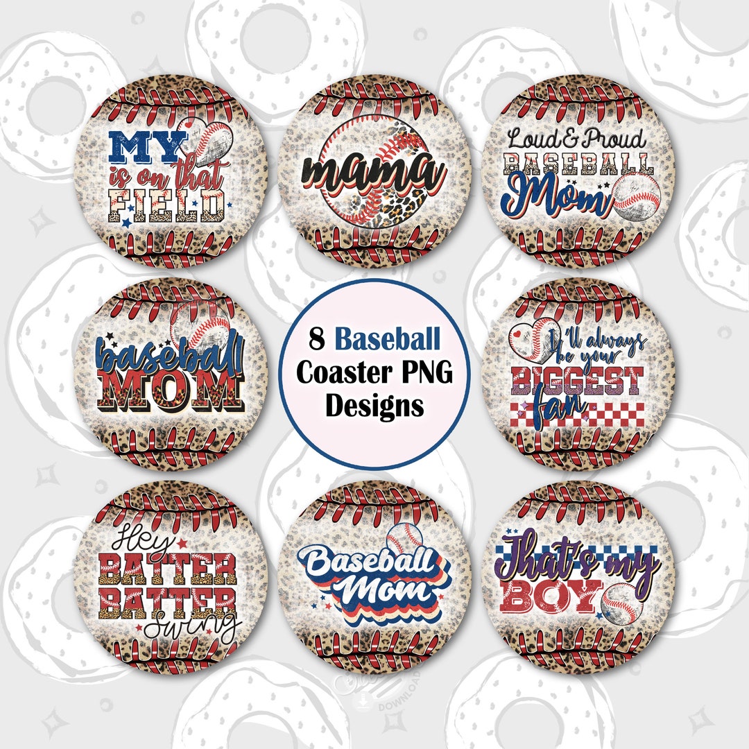 Baseball Car Coaster, Baseball Mom Sublimation Coaster, Hey Batter