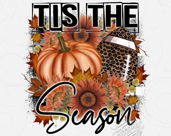 Football PNG, Football Season Sublimation Design, Fall Football DTF Shirt Design, Fall PNG, Leopard Print Football Pumpkin Tis the Season