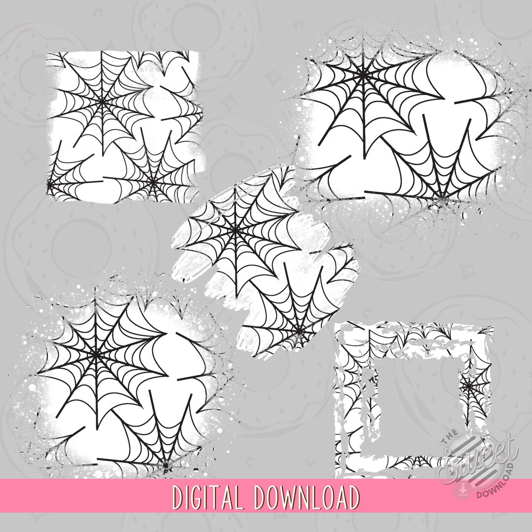 Spider Web Sublimation Patch, Halloween Background PNG, Spider Web ...