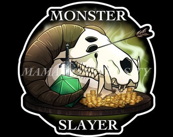 Autocollant de classe Donjons et Dragons || Ranger: Monster Slayer
