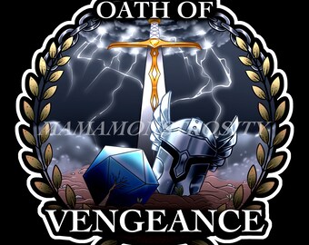 Autocollant de classe Donjons et Dragons || Paladin: Serment de vengeance