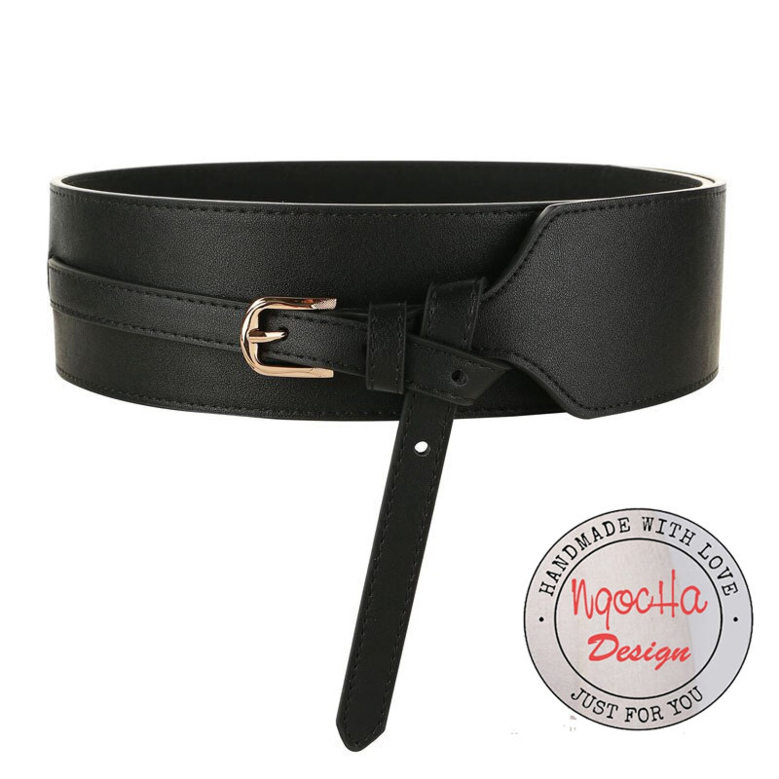 Cowskin Wide knot Waist Belt Ladies / Genuine Leather Waist Etsy