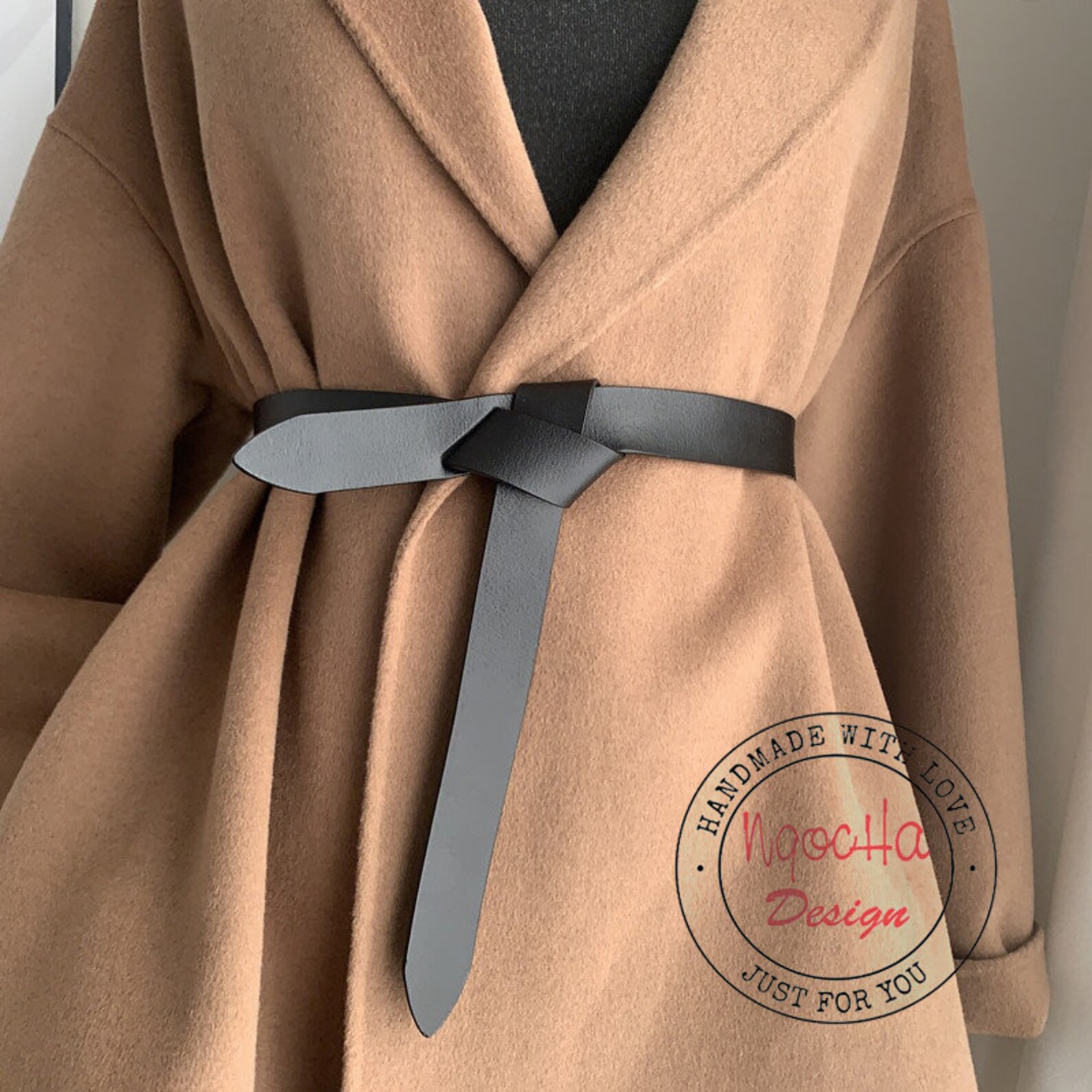 Women Knot Waistbands wide long belts soft PU leather Etsy