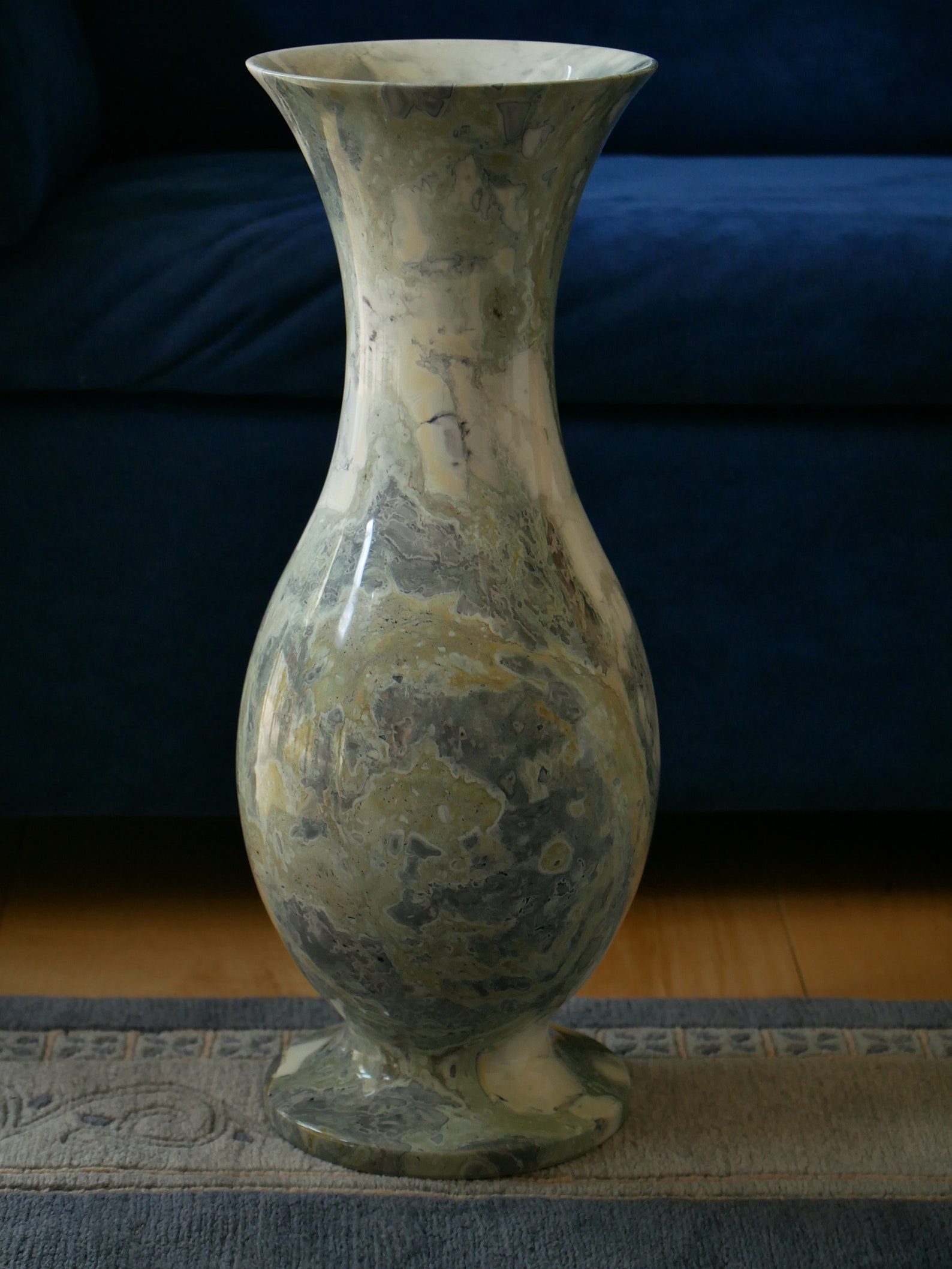 Marble vase green Etsy