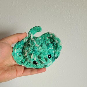 Crochet Stingray Plushie, Handmade Stuffed Animal, Ready-to-Ship