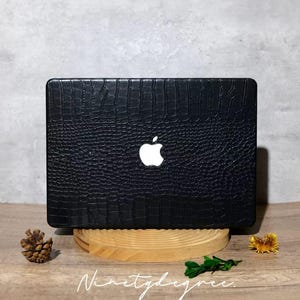 Mystery black crocodile print MacBook Case | Shock proof Laptop Case | MacBook Pro/Air 12/13/14/15/16 | Cover for M1/M2/M3/M4 2018-2023-2025