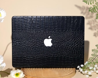 Rutherfords レザー MacBookケース ブラック Rutherfords レザー MacBookケース ブラック ブラッククロコダイル