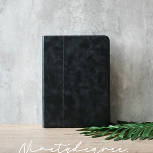 Custodia in vera pelle nera per iPad, custodia per iPad Pro 2022, 2021, iPad Air 5, 4, 3, 2, 1, iPad 2022, 2021, 2020, 2019, iPad mini 6, 5, 4