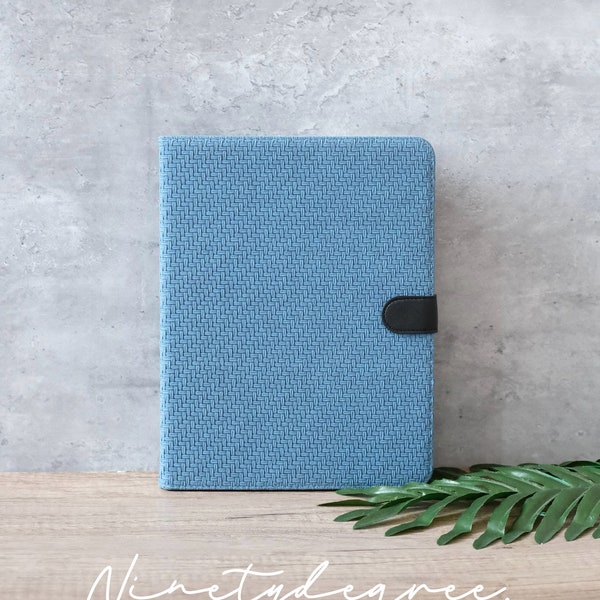 Blue Weave Vegan iPad Hülle, iPad Pro 2022/21, iPad Air 5,4,3,2,1, iPad 2022/2021/2020, iPad 2018/2017, iPad mini6,5,4