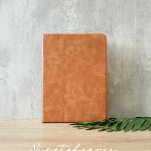 Custodia per iPad in vera pelle color castagna chiaro, custodia per iPad Pro 2024, 2022/21, iPad Air 2025/24, iPad Air5-1, iPad 2025, 2022-19, iPad mini6,5,4,3-1