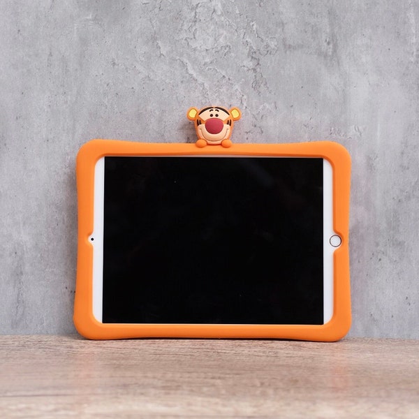 Cute 3D Tigger iPad Pro 2022, iPad Pro 2021/2020, iPad Air5,4,3,2,1, iPad 2020/2019, iPad 2018/2017, iPad mini5,4,3,2,1