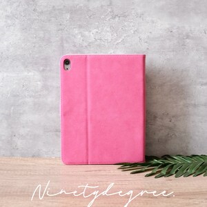 Vintage Pink Matte Vegan Leather iPad case, iPad Pro 2022/21, iPad Air 5,4,3,2,1, iPad 2022/2021/2020, iPad 2018/2017, iPad mini6,5,4 image 2