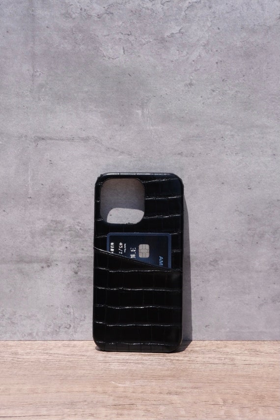 Black Cardholder iPhone 14 13 12 11 Pro Case, iPhone 12 Mini Case