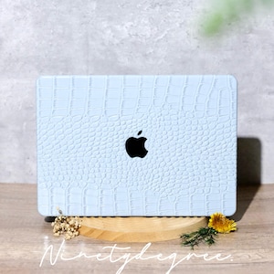 Creamy blue crocodile print case, MacBook Air 11&#39;&#39;, MacBook 12&#39;&#39;, MacBook Air 13&#39;&#39;, MacBook Pro 13&#39;&#39;, MacBook Pro 13&#39;&#39;/15&#39;&#39;,MacBook Pro 16&#39;&#39;