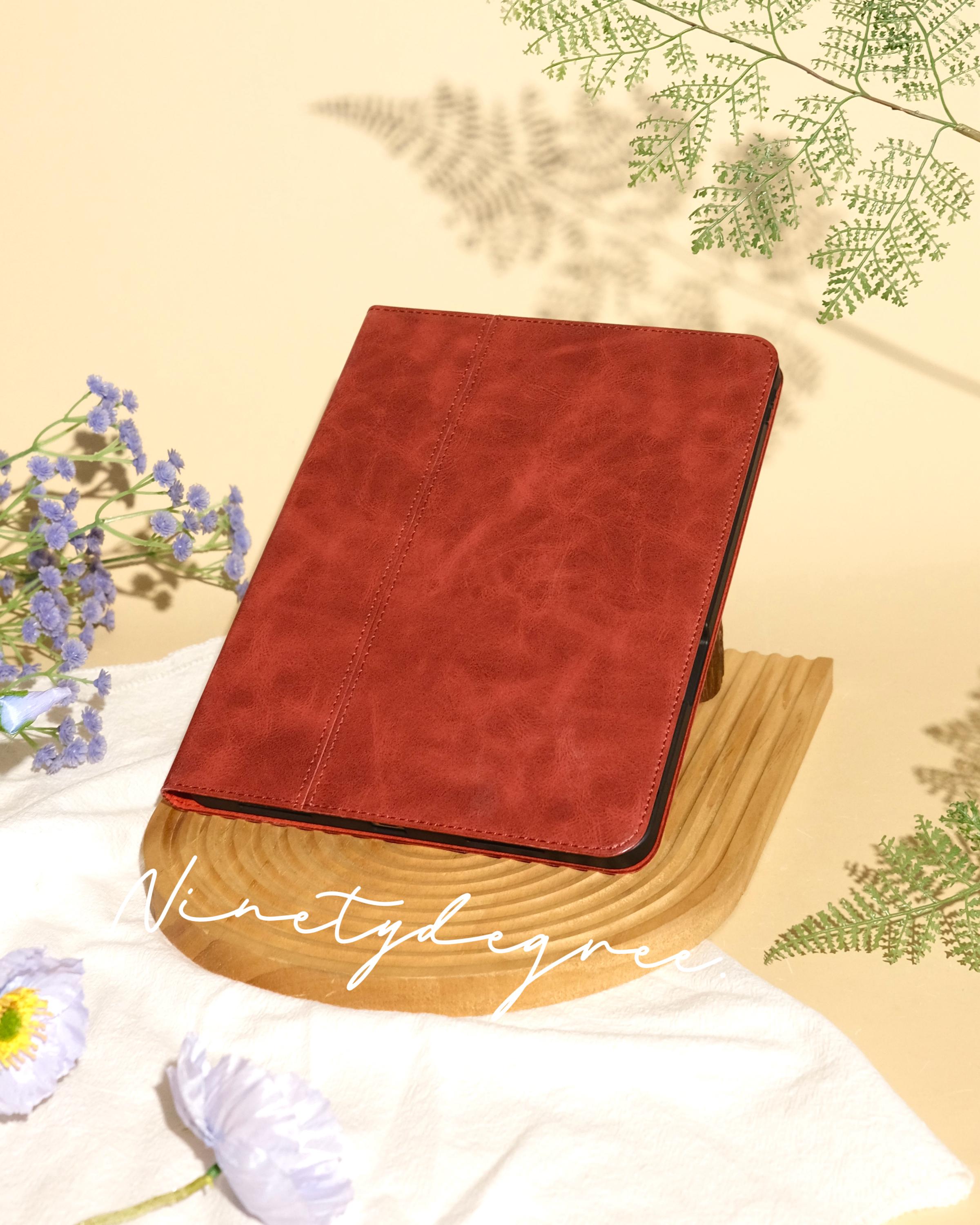 ヴィンテージレッド本革iPadケース｜超滑らかなレザーカバー