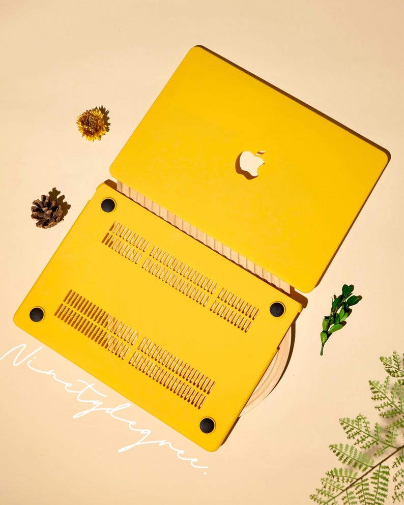 Yellow Orange MacBook Case | Durable Shockproof Cover in Warm Amber | MacBook Pro /Air 12/13/14/15/16 | Cover for M1/M2/M3/M4/M5 2020-2026 image 8