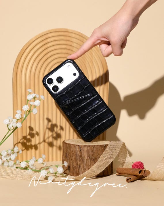 Black Cardholder iPhone 17 16 15 14 13 12 Pro case, iPhone 12 mini case, iPhone XR case, iPhone XS Max Case, iPhone7/8Plus case, iPhone Case