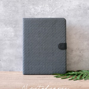 Étui végane gris foncé pour iPad, iPad Pro 2022/21, iPad Air 5,4,3,2,1, iPad 2022/2021/2020, iPad 2018/2017, iPad mini6,5,4