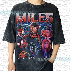 Vintage wash Miles Morales T-shirt | Miles Morales Shirt | Spider-Man Across the Spider-Verse Shirt | Spiderman Gift MM43