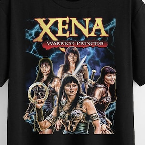 Vintage Xena Shirt Actress Movie Drama Television Series Fans Gift T-shirt Retro Vintage Bootleg Graphic Tee Limited Sweatshirt Unisex XE01