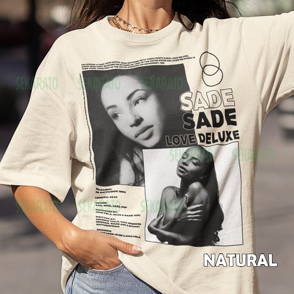 Love Deluxe - Sade Shirt | Retro Music T-shirt | Sade Music Inspired Shirt | Love Deluxe Tracklist Tee SD02