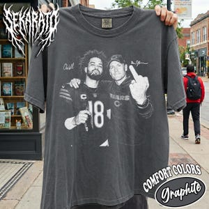 Caleb Williams-tröja, Ben Johnson Chicago fotbollströja, Comfort Colors marinblå t-shirt, Caleb Williams 18 vintage-tröja, rolig fotbollsfan-gåva bild 2
