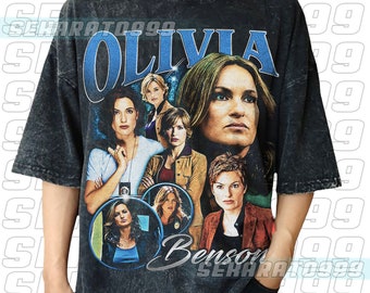 Vintage Wash Olivia Benson Vintage T-Shirt, Gift For Women and Man Unisex T-Shirt, Retro Gift, Law and Order OB12