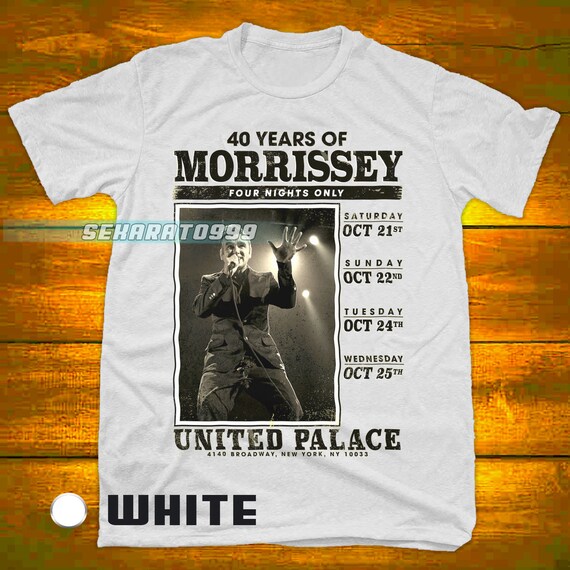 Morrissey Tour T Shirt, 40 Years of Morrissey Anniversary, Unisex