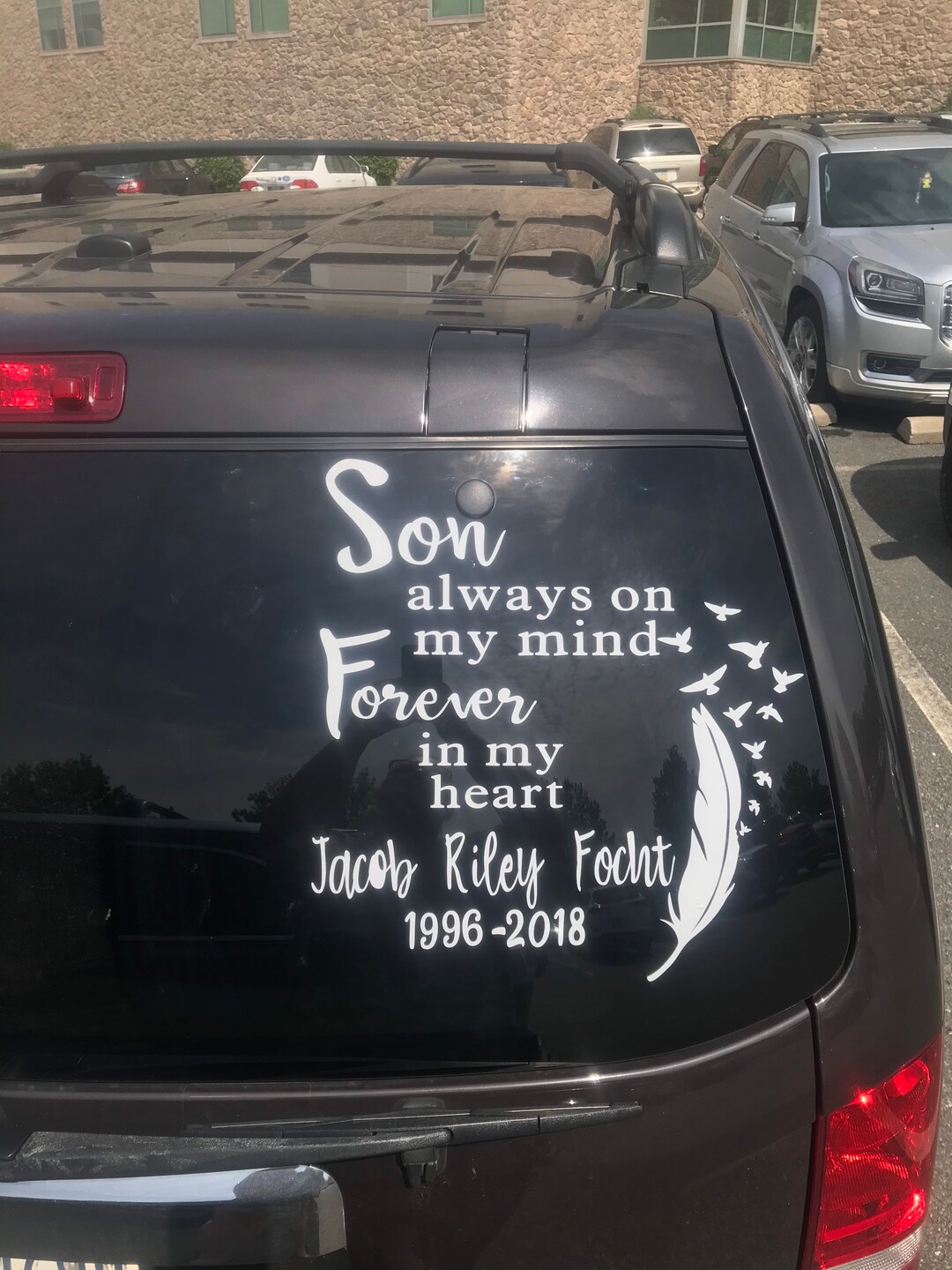 In Loving Memory Personalized Car Decal Etsy