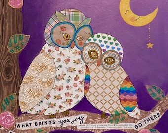 I'll Owlys Love You owl art print for children’s room, owl artwork for kids nursery, charming art print for child’s room, colorful owl art